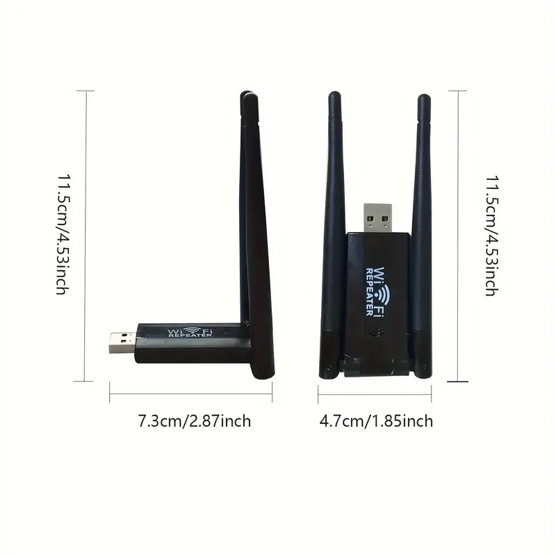 USB Wireless Repeater WiFi Range Extender, 300Mbps Network Signal Amplifier Extender WiFi Booster, Suitable For Upstairs And Downstairs WiFi With Dead Ends.